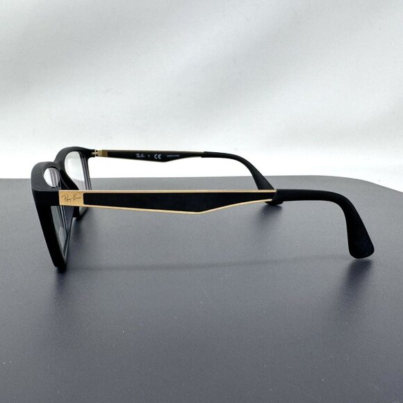 s-l1200.jpg RAY-BAN Eyeglasses RB 7056 5644 Black & Gold Frames 55 [] 17 145